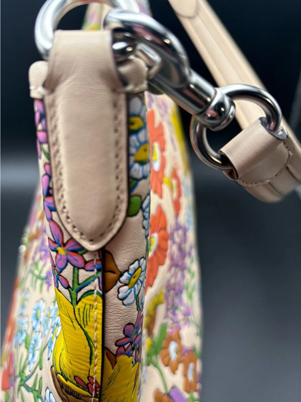 Coach Leather Penelope CT222 Multi Floral Wildflower Print Shoulder Bag